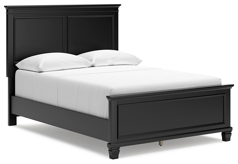 Lanolee Full Panel Bed with Mirrored Dresser