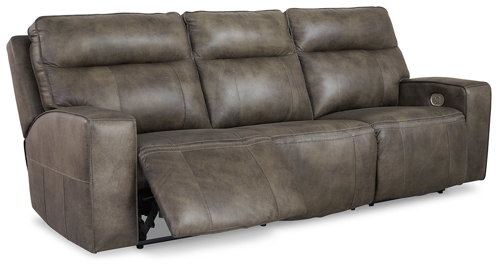 Game Plan PWR REC Sofa with ADJ Headrest