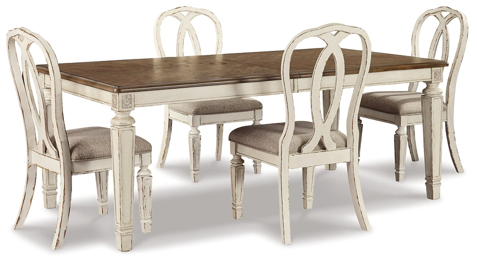 Realyn Dining Table and 4 Chairs