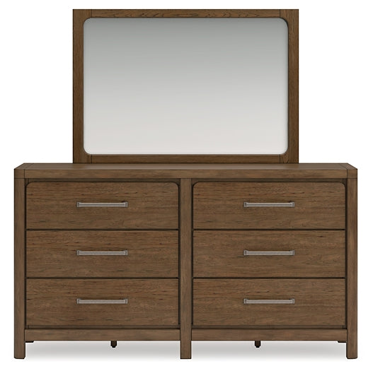 Cabalynn Queen Upholstered Bed with Mirrored Dresser, Chest and Nightstand